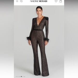 Nadine Merabi Black Jumpsuit